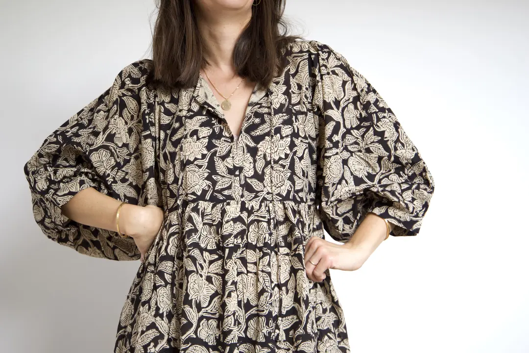 Robe longue en coton motif Kala