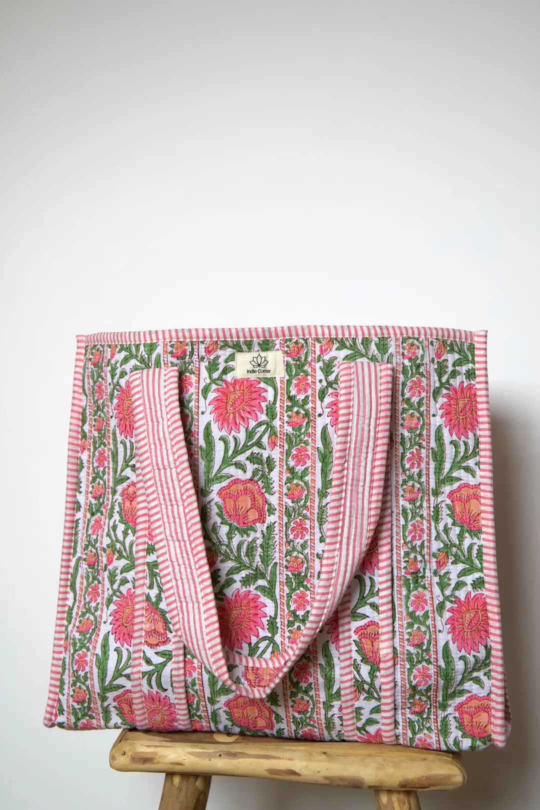 Sac cabas en coton matelassé