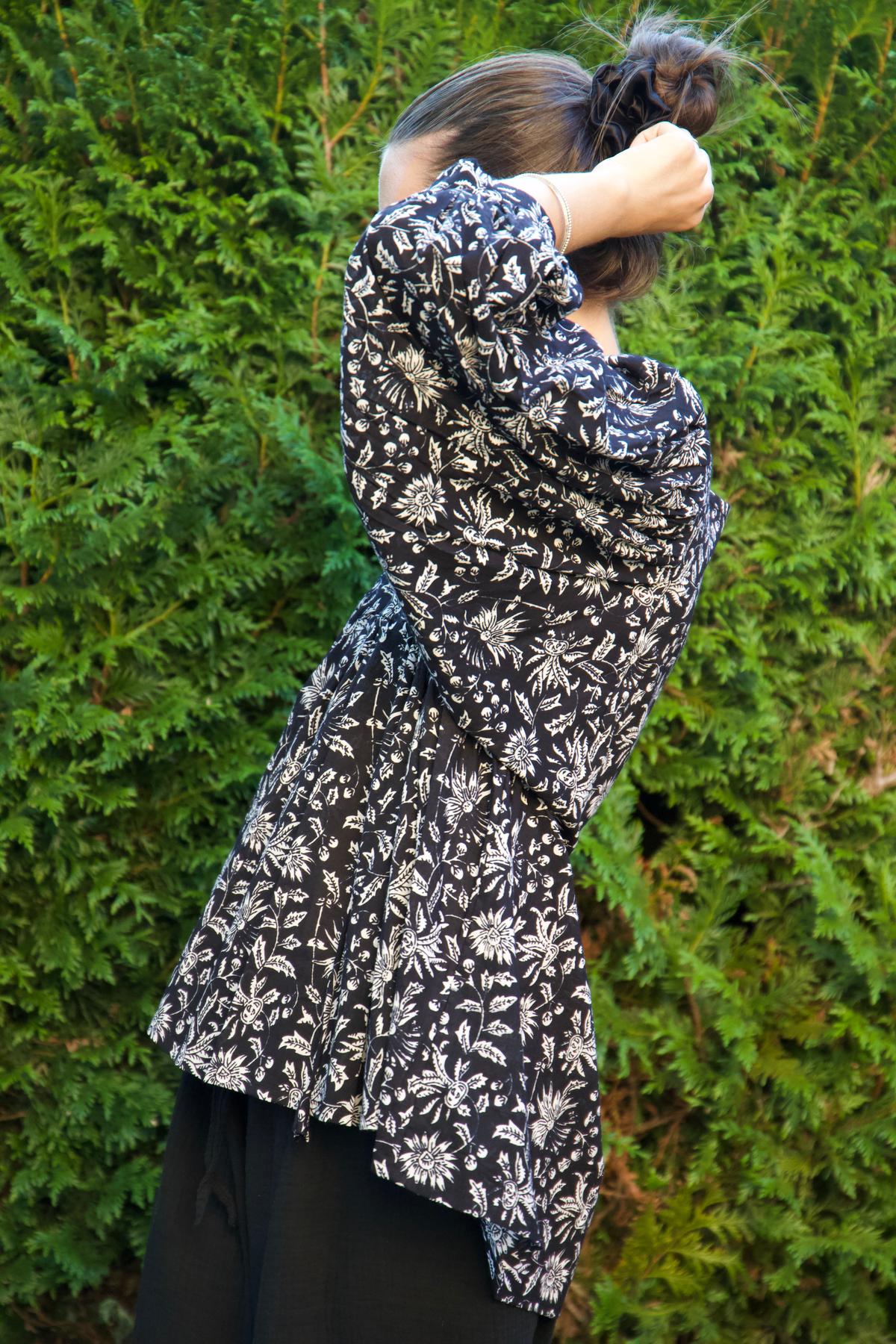 Chemisier coton noir