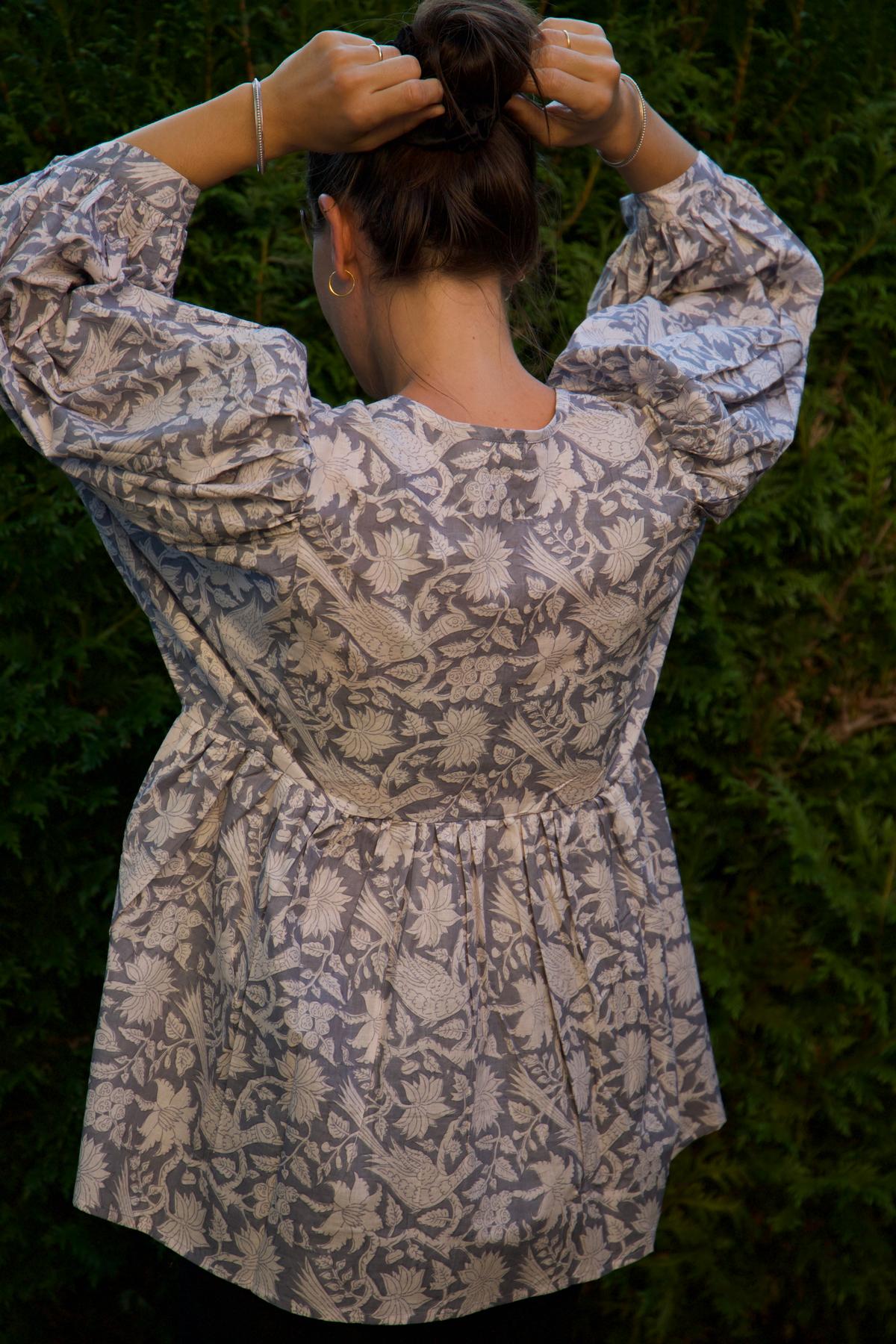 Chemisier en coton gris