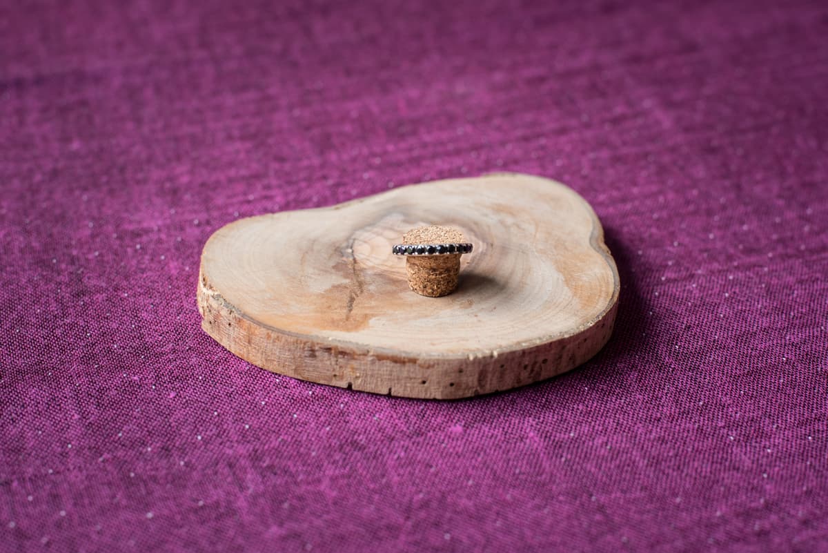 Eternity ring en argent et spinelle noire