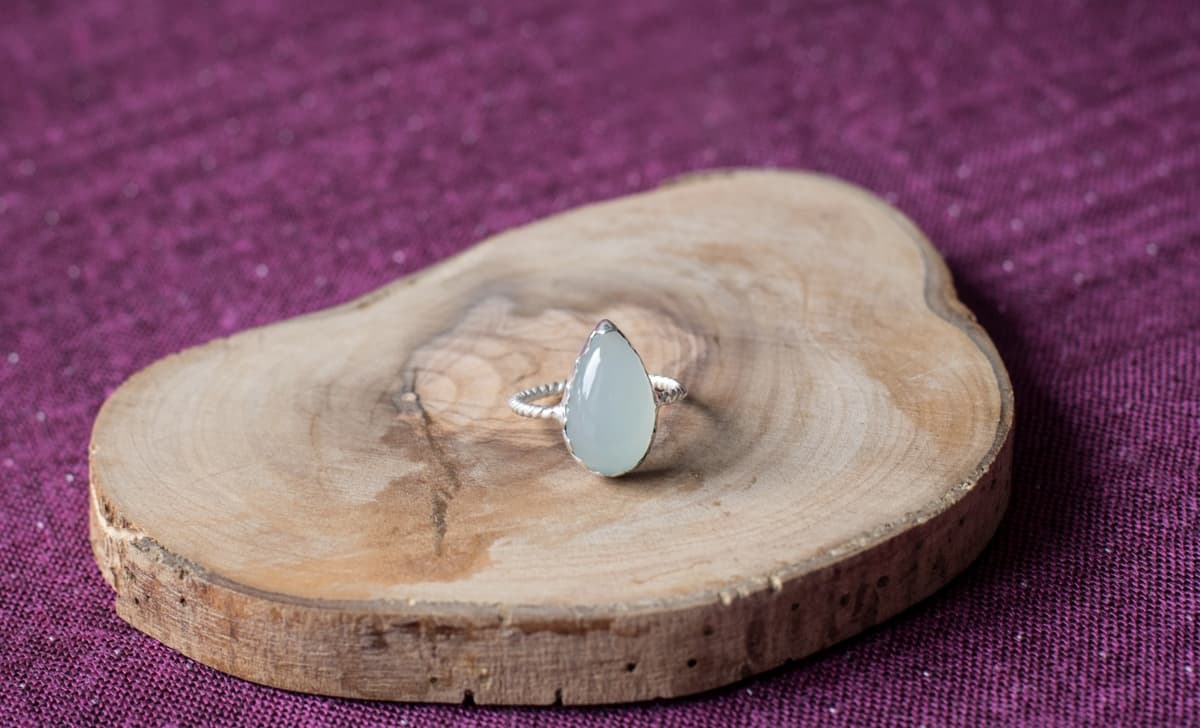 Bague en argent et aigue-marine